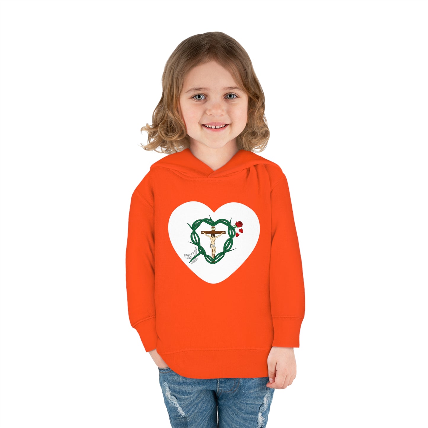 Our Shield Heart, Toddler Pullover Fleece Hoodie