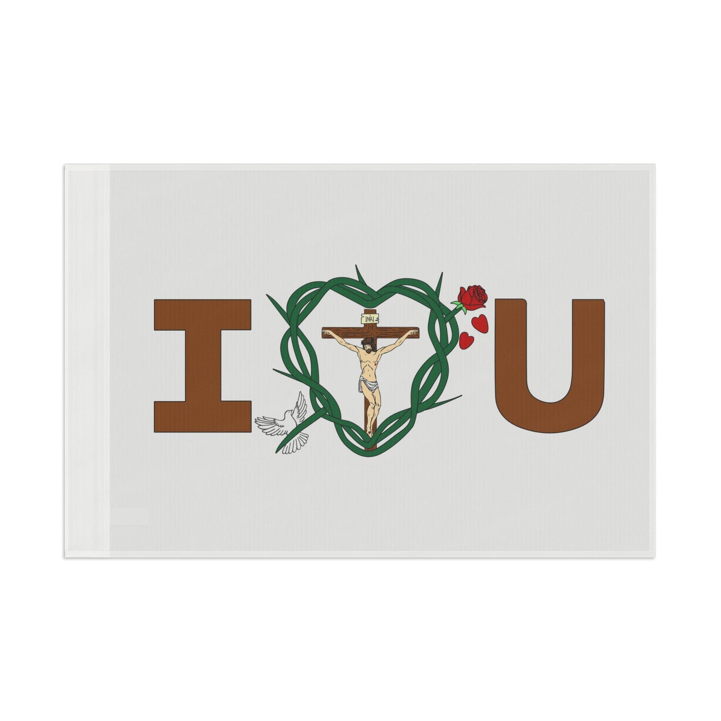 A Message of Love Flag (Single Sided Print)