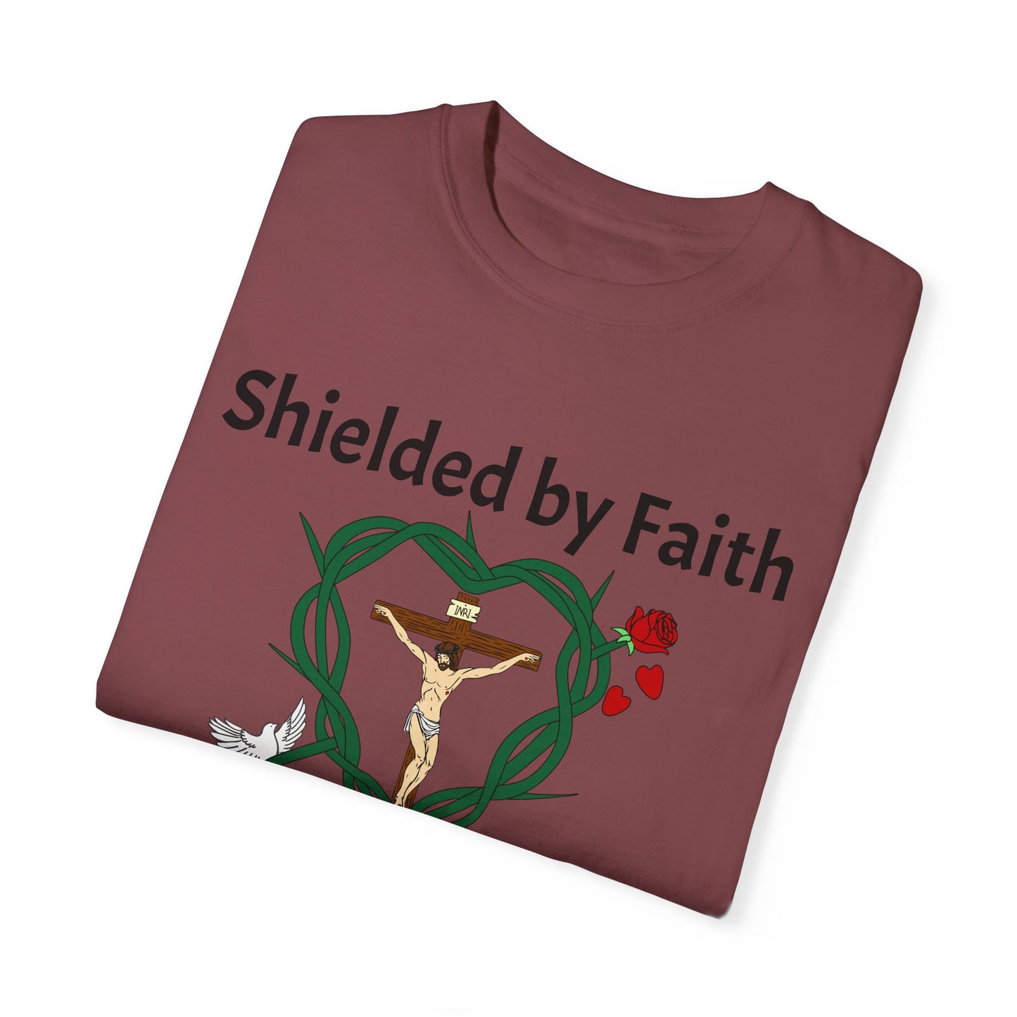 Shield & Message Adult Unisex Garment-Dyed T-shirt