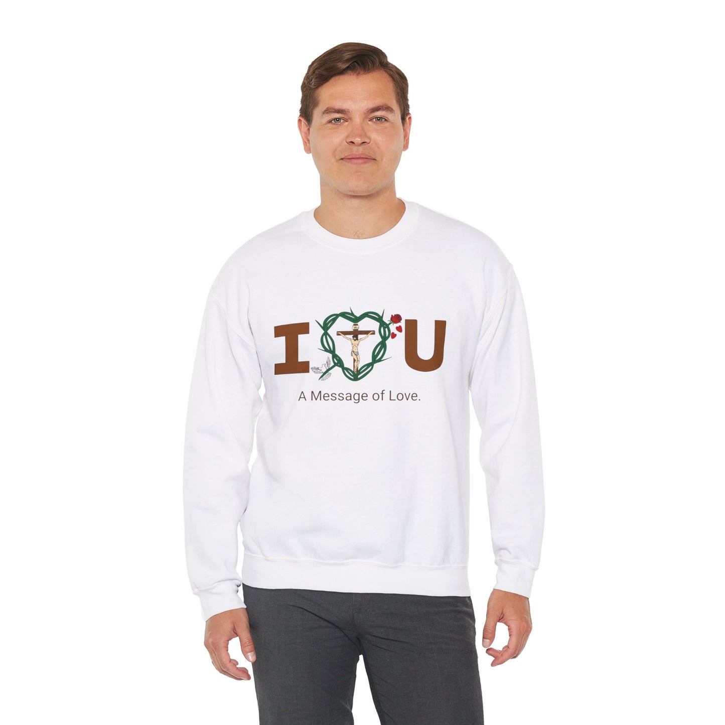 Message of Love, WBT Adult Unisex Heavy Blend™ Crewneck Sweatshirt