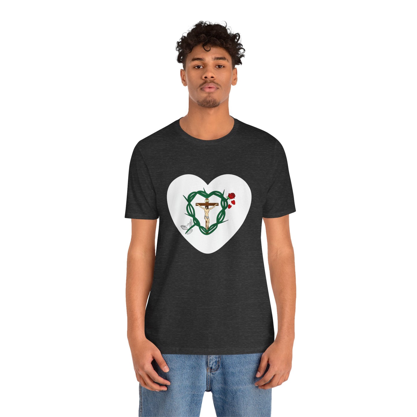 Our Shield, Adult Heart Unisex Jersey Short Sleeve Tee