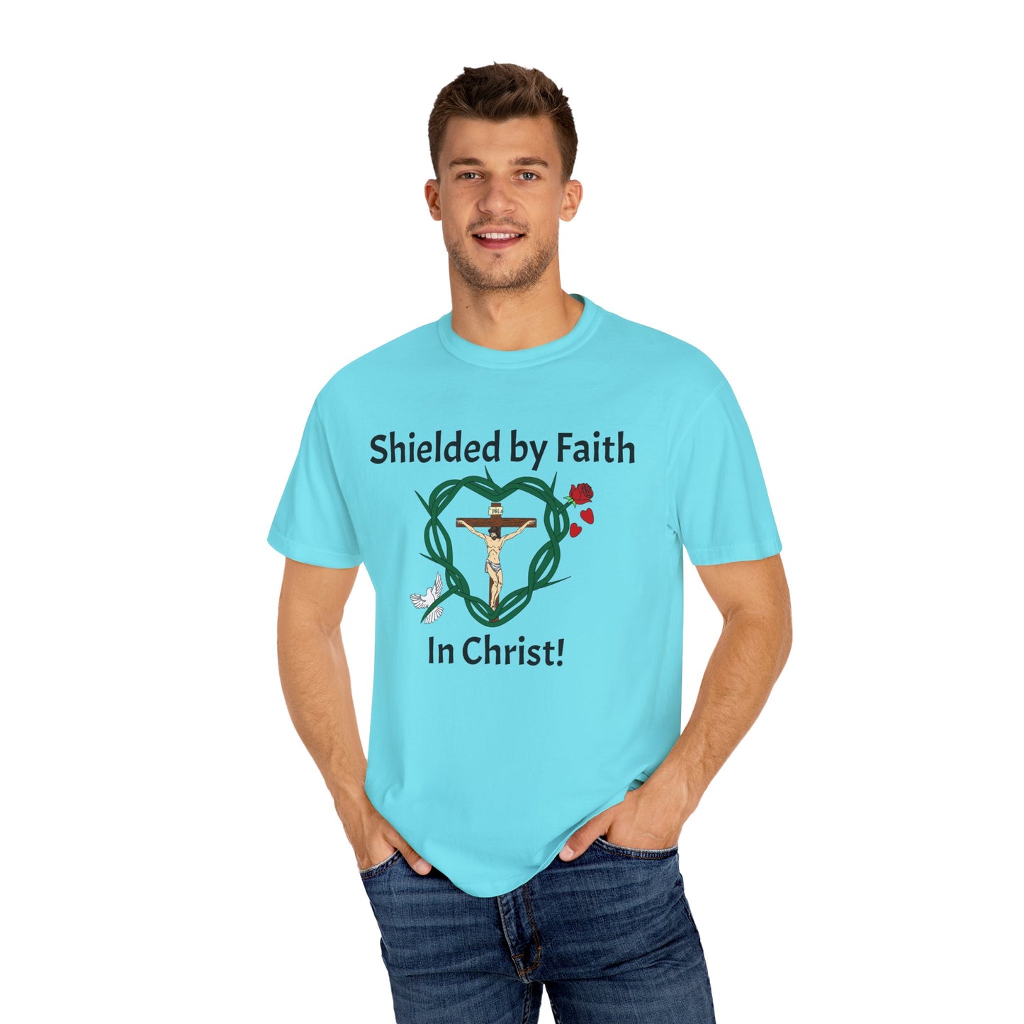 Shield of Faith,  Adult Unisex Garment-Dyed T-shirt