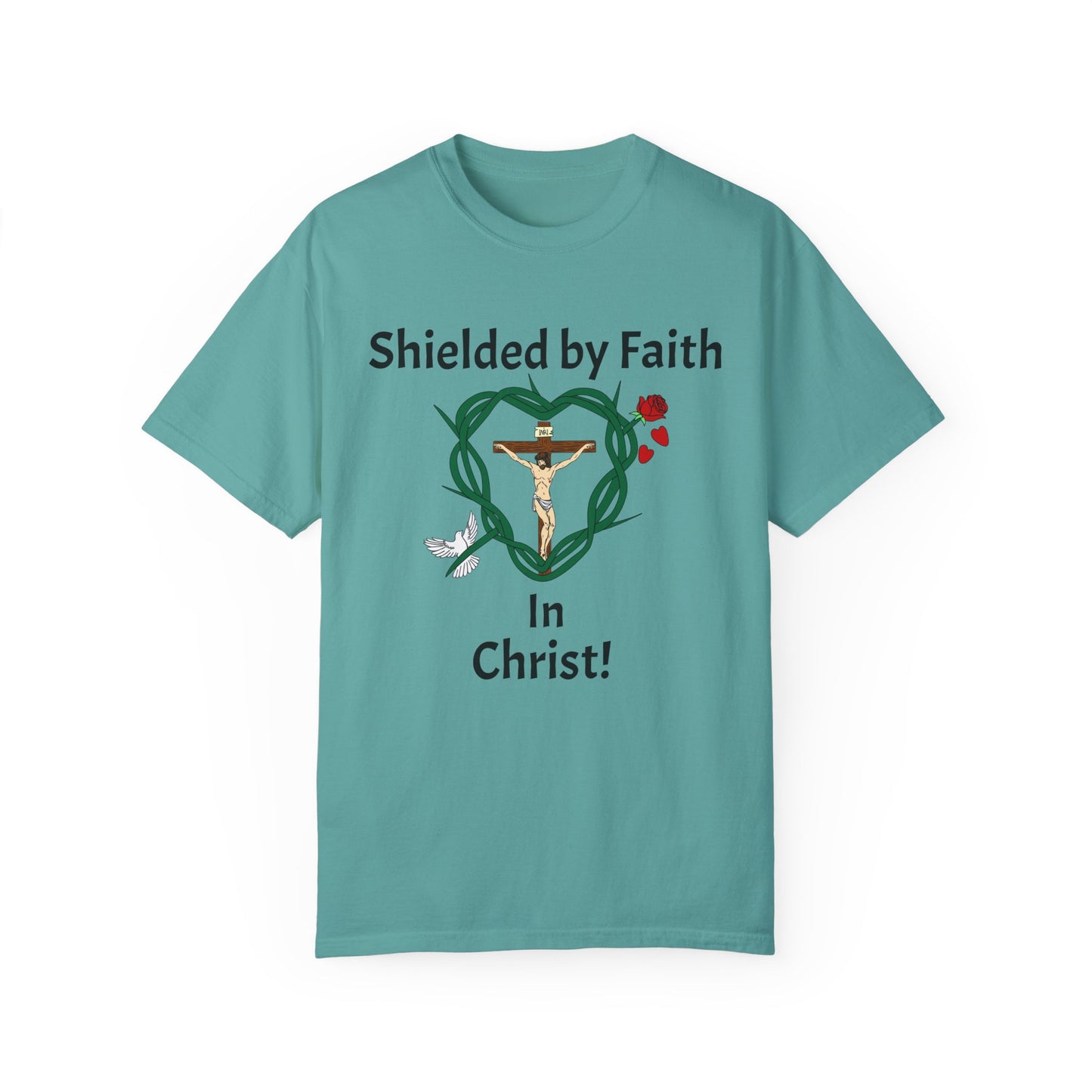 Shield & Message Adult Unisex Garment-Dyed T-shirt