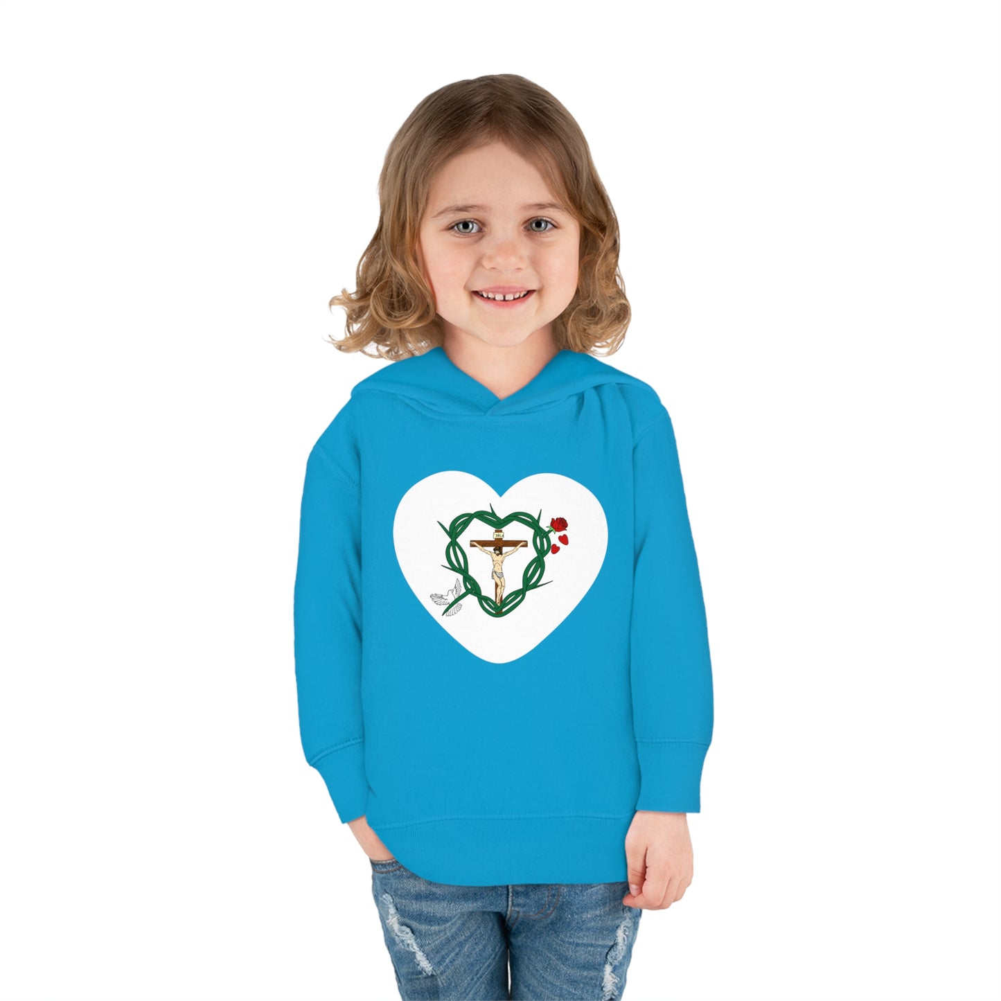 Our Shield Heart, Toddler Pullover Fleece Hoodie