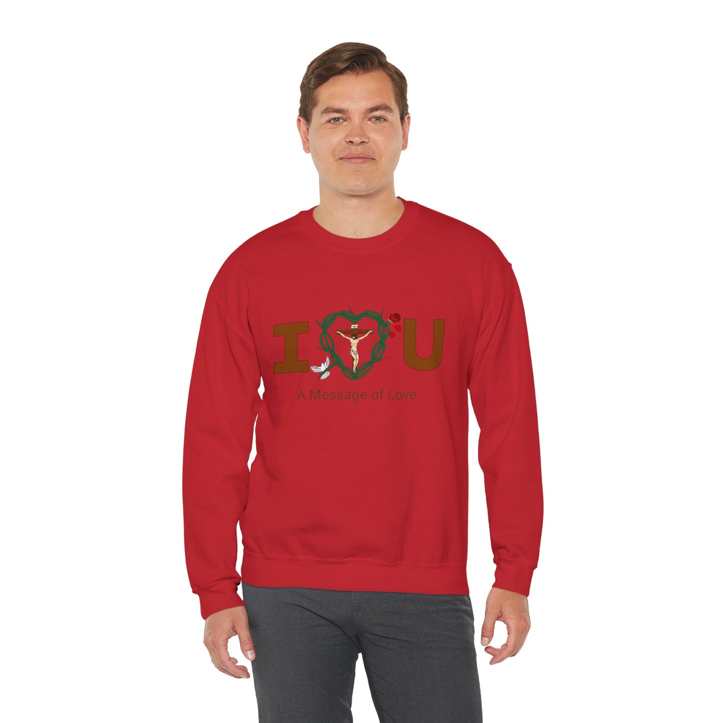 Message of Love, WBT Adult Unisex Heavy Blend™ Crewneck Sweatshirt