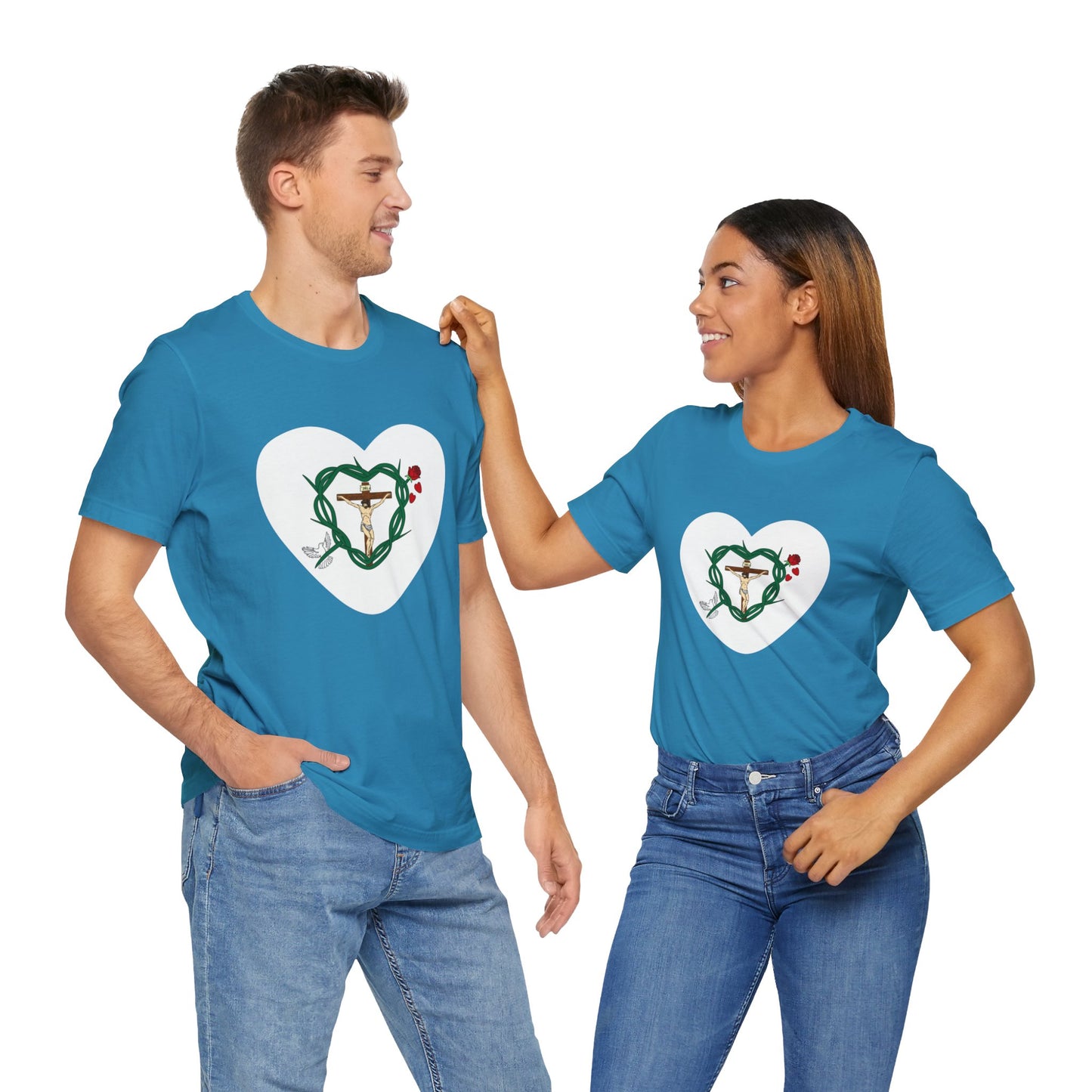 Our Shield, Adult Heart Unisex Jersey Short Sleeve Tee