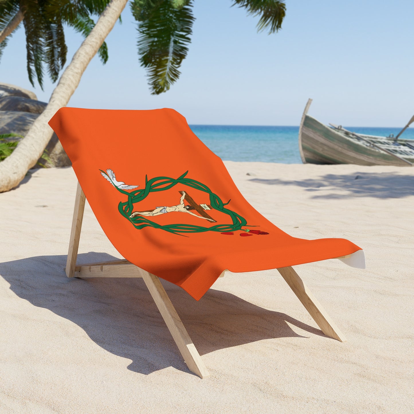 Our Shield, Orange Beach Towel