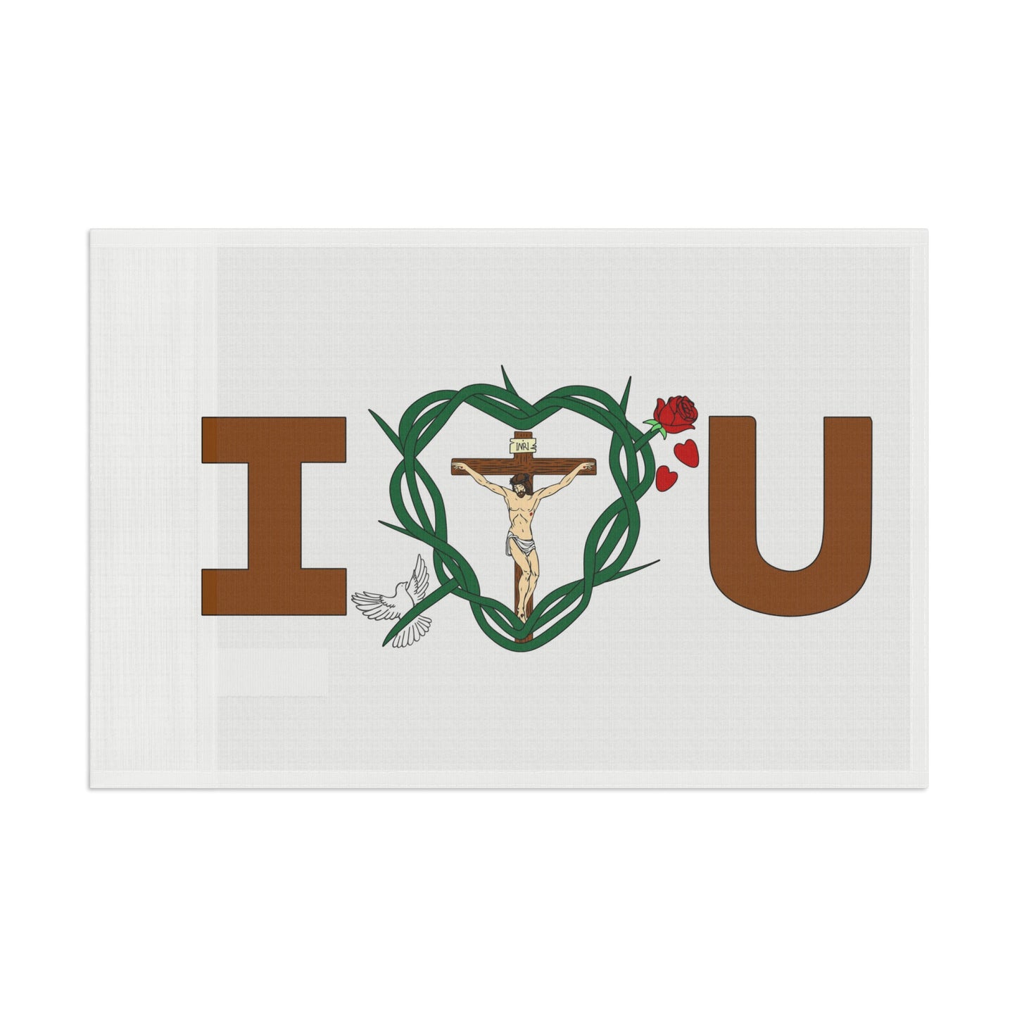 A Message of Love Flag (Single Sided Print)