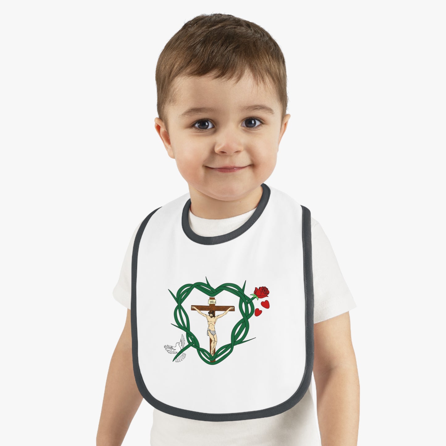 Our Shield, Baby Contrast Trim Jersey Bib