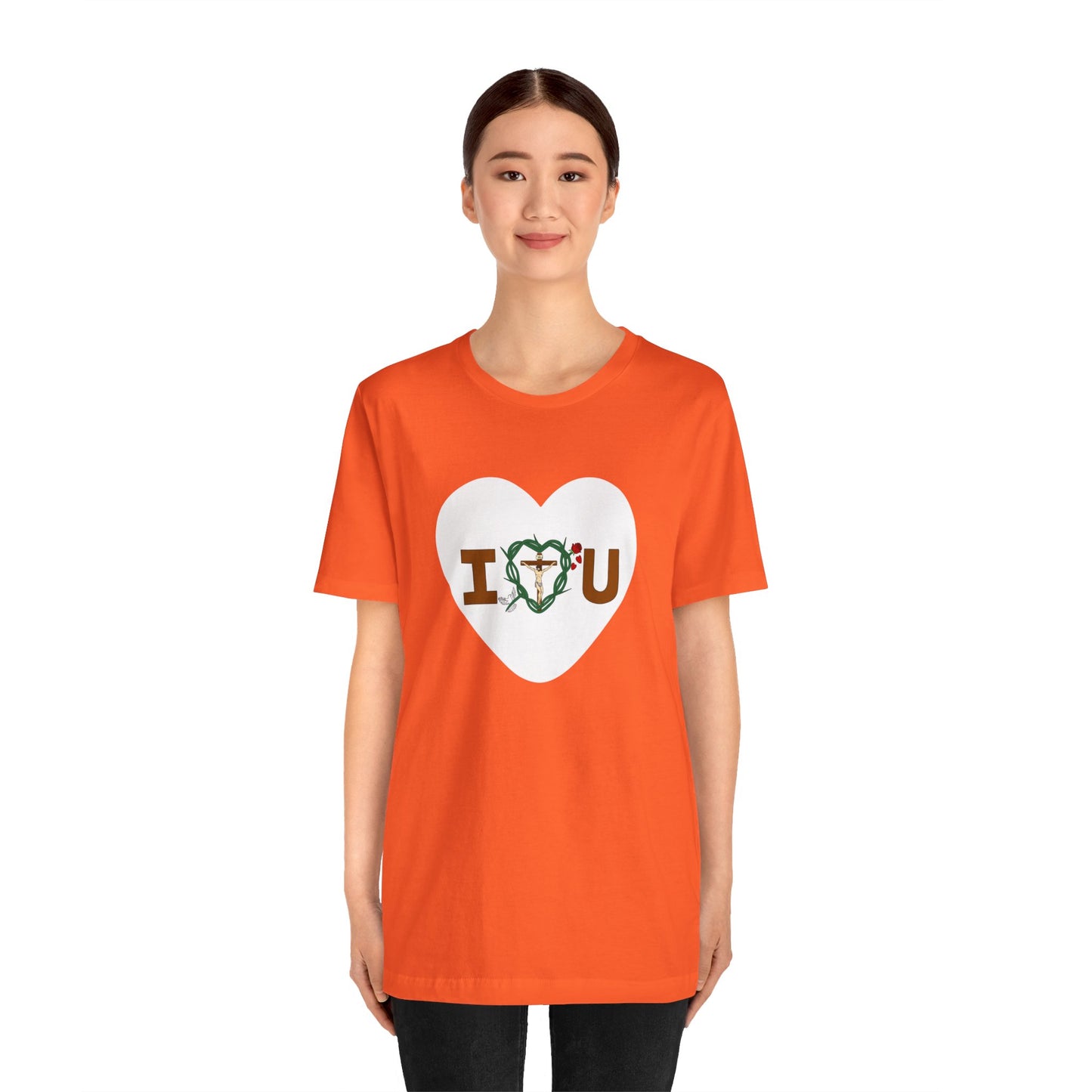 Message of Love, Adult Heart Unisex Jersey Short Sleeve Tee