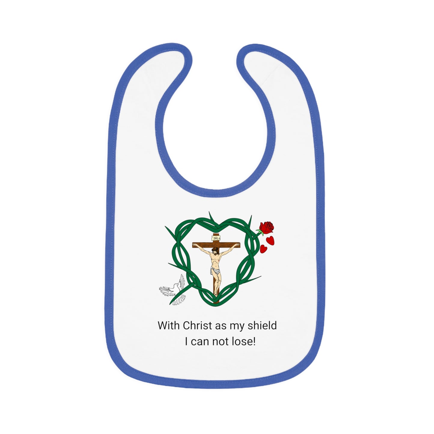 Our Shield, WT Baby Contrast Trim Jersey Bib