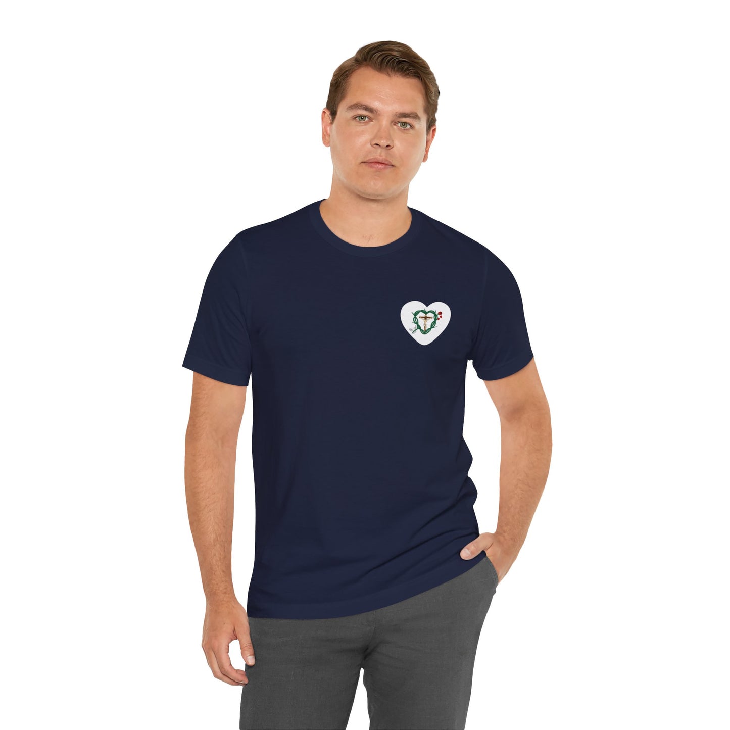 Our Shield, Adult S Heart Unisex Jersey Short Sleeve Tee