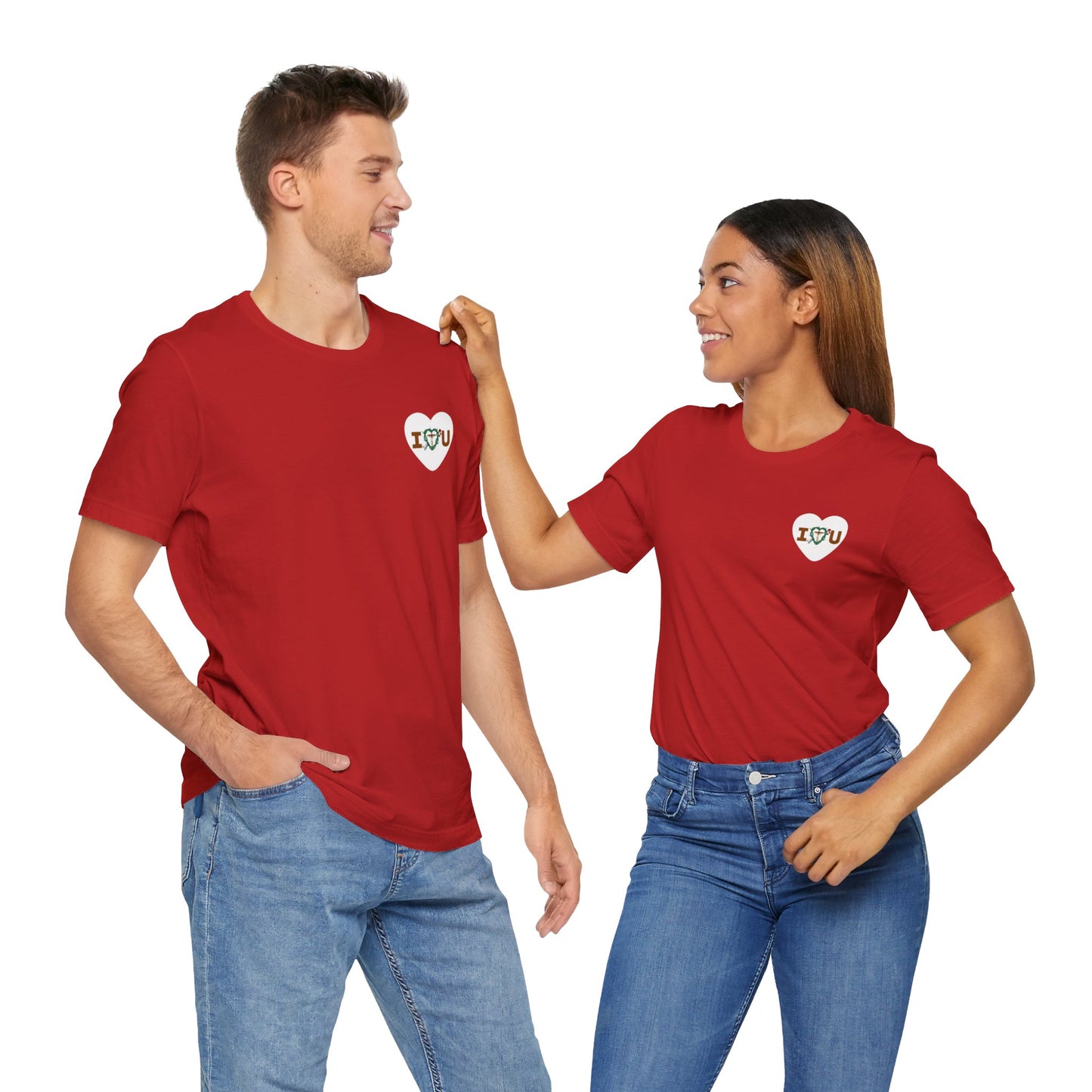 Message of Love, Adult S Heart Unisex Jersey Short Sleeve Tee