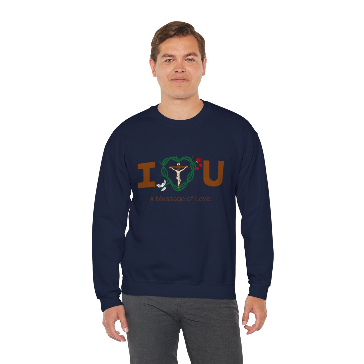 Message of Love, WBT Adult Unisex Heavy Blend™ Crewneck Sweatshirt