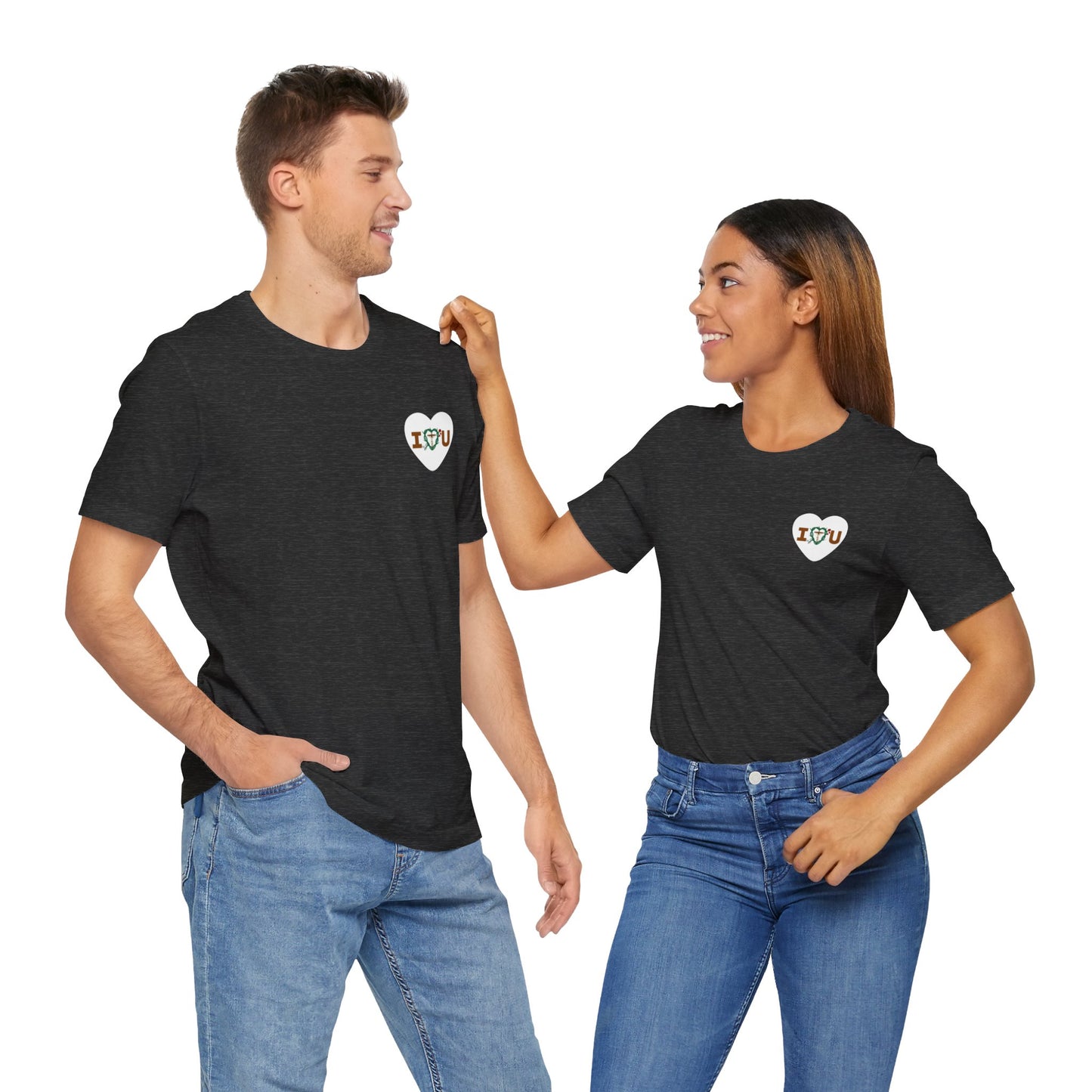 Message of Love, Adult S Heart Unisex Jersey Short Sleeve Tee