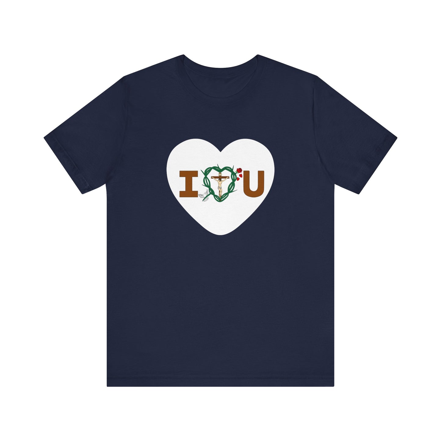 Message of Love, Adult Heart Unisex Jersey Short Sleeve Tee