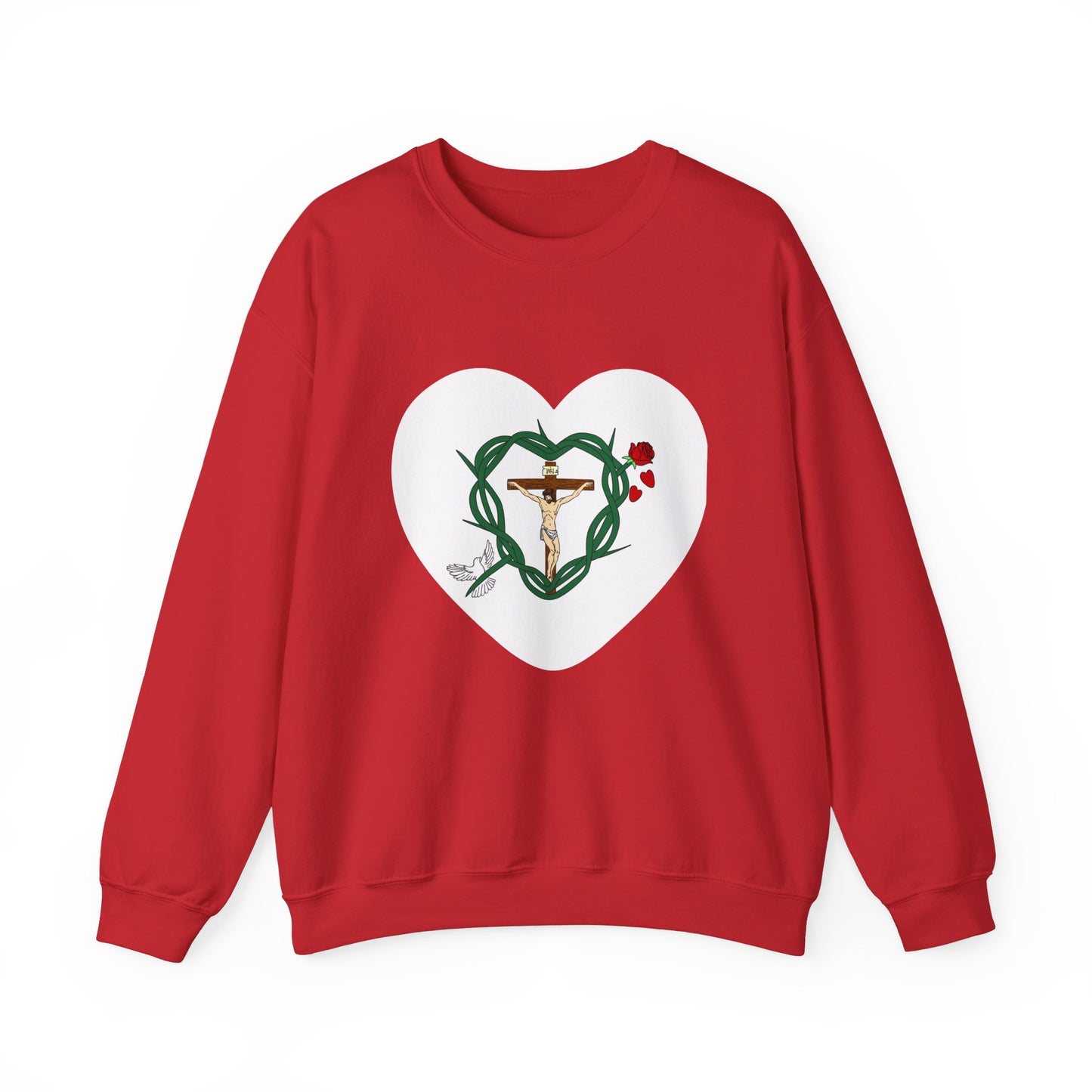 Our Shield, Adult Heart Unisex Heavy Blend™ Crewneck Sweatshirt