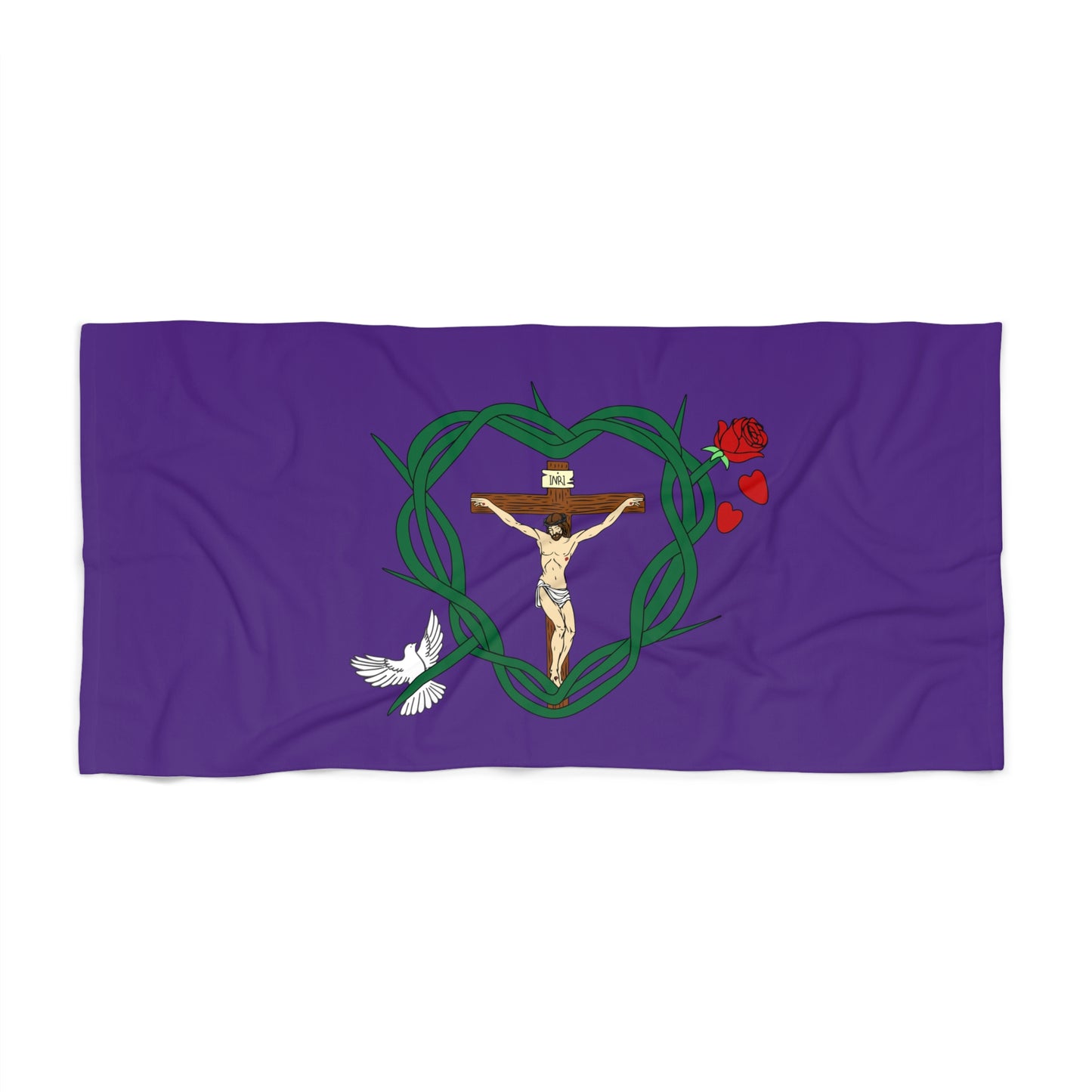 Our Shield, Purple Beach Towel