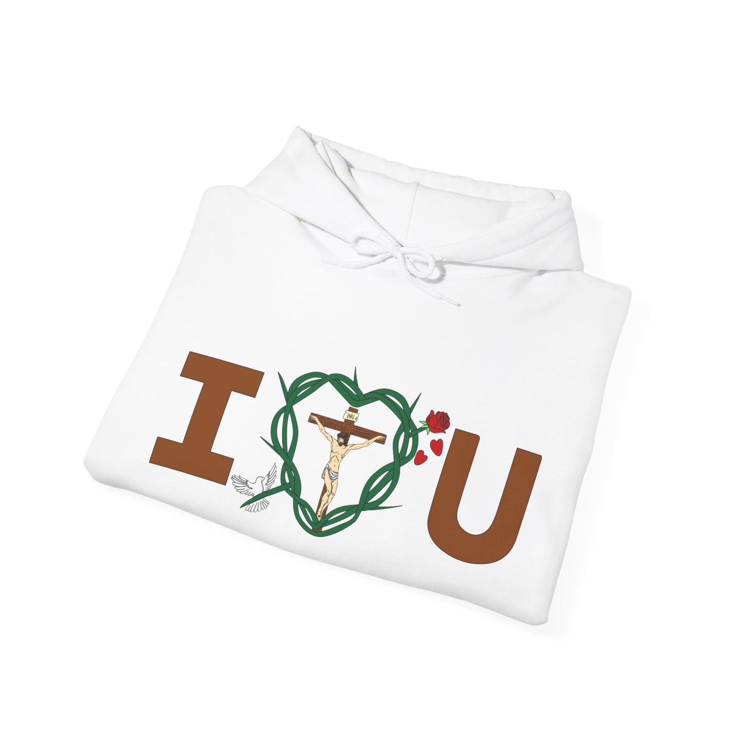 Message of Love, Adult Unisex Heavy Blend™ Hooded Sweatshirt