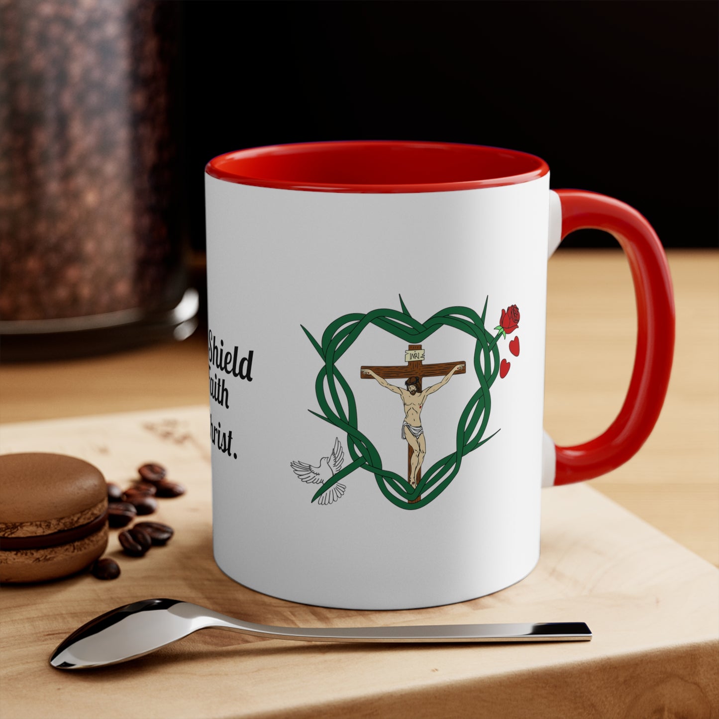 Our Shield WT, Two-Tone 11oz Accent Mug