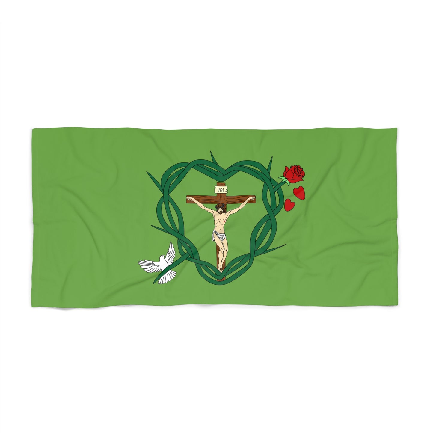 Our Shield, Green Beach Towel