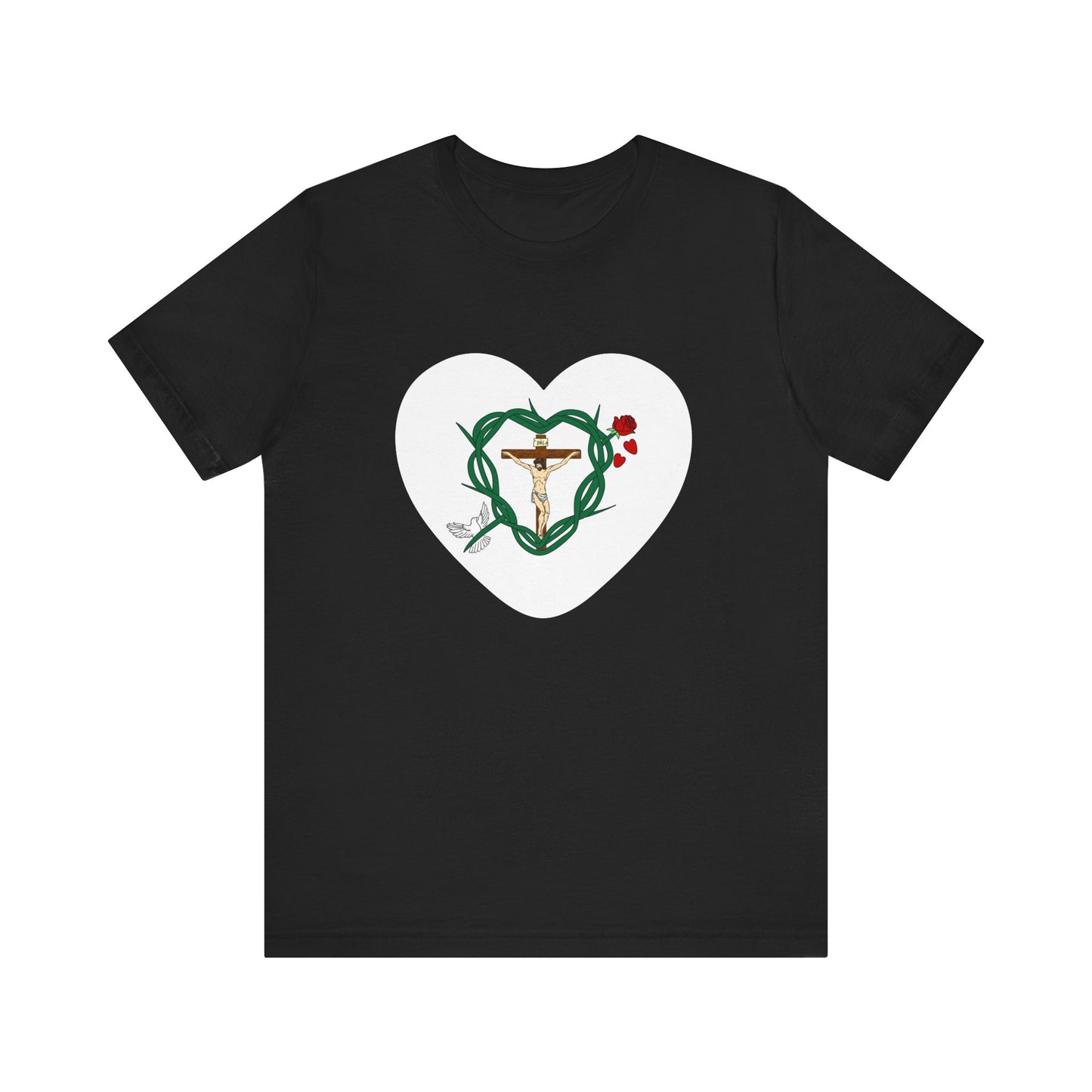 Our Shield, Adult Heart Unisex Jersey Short Sleeve Tee