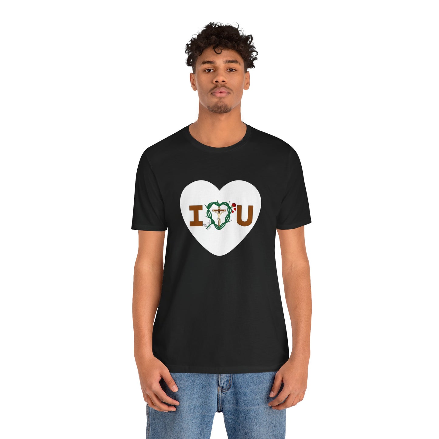 Message of Love, Adult Heart Unisex Jersey Short Sleeve Tee