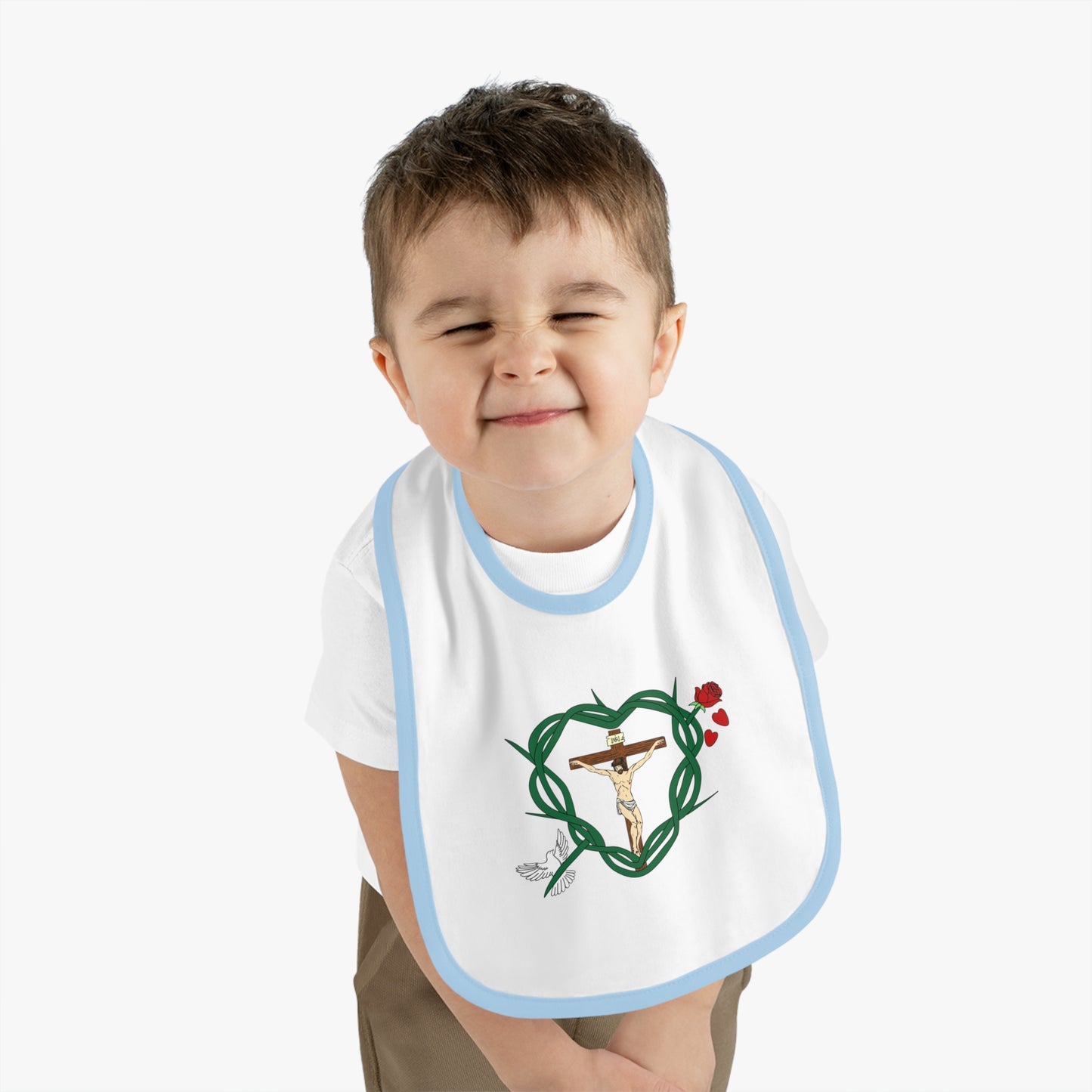 Our Shield, Baby Contrast Trim Jersey Bib