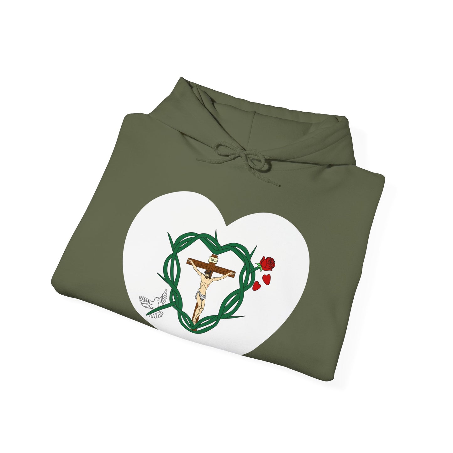 Our Shield, Adult Heart Unisex Heavy Blend™ Hooded Sweatshirt