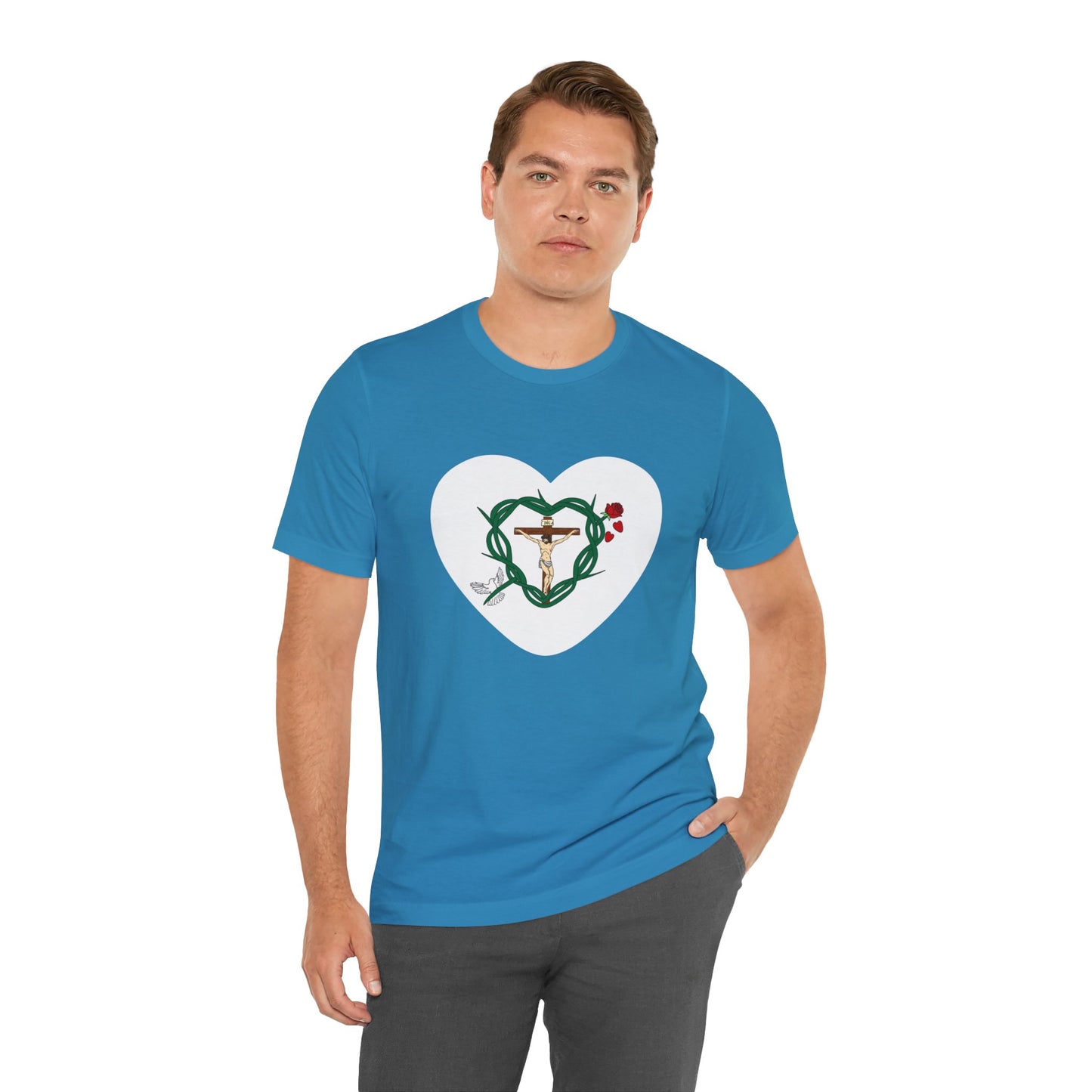 Our Shield, Adult Heart Unisex Jersey Short Sleeve Tee