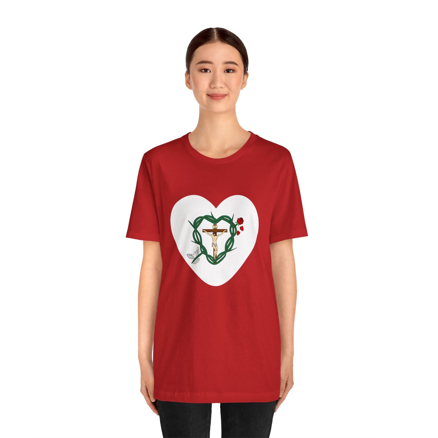 Our Shield, Adult Heart Unisex Jersey Short Sleeve Tee