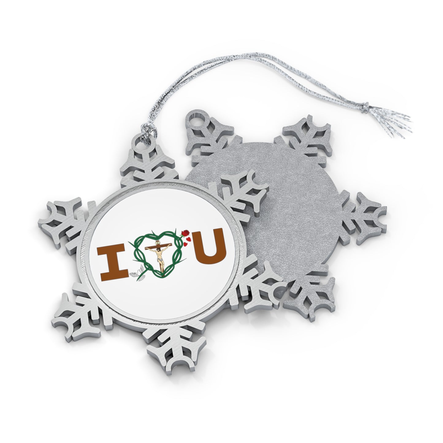 Message of Love, Pewter Snowflake Ornament