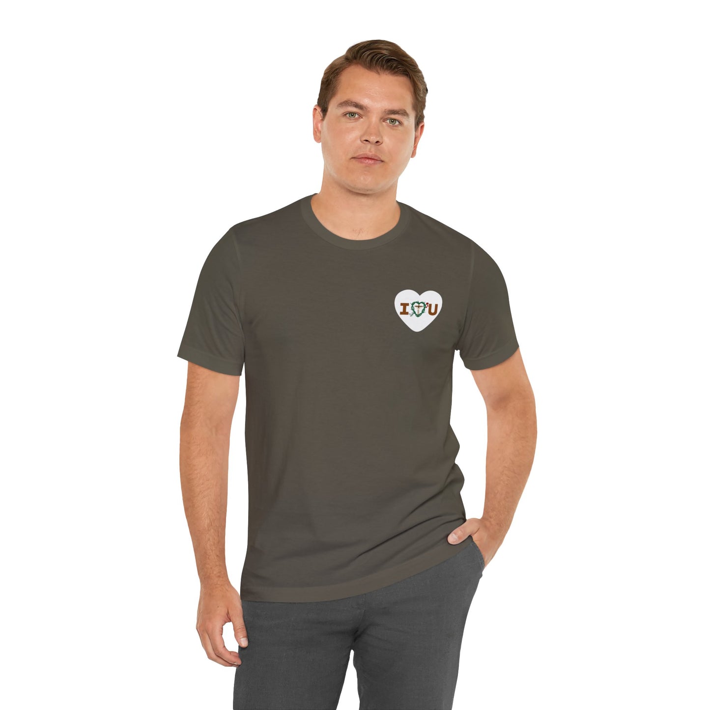 Message of Love, Adult S Heart Unisex Jersey Short Sleeve Tee