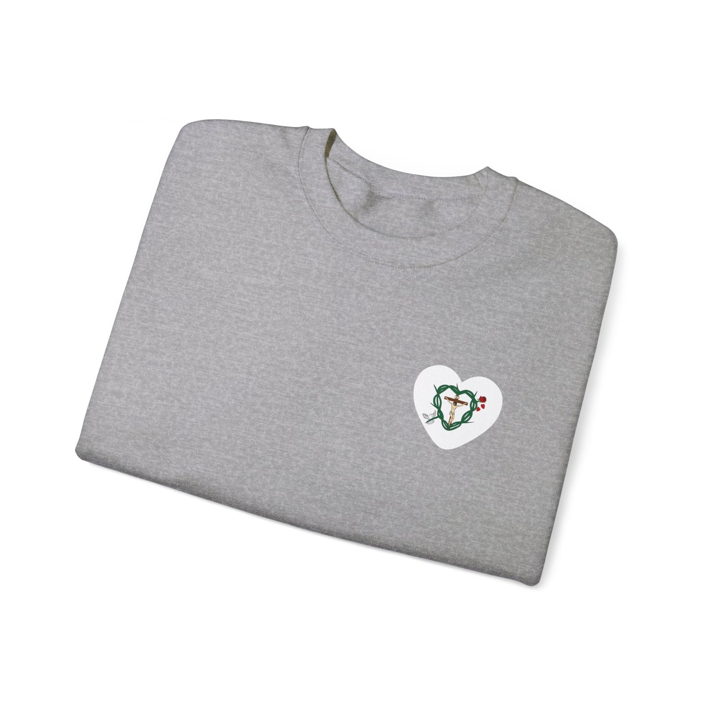 Our Shield, Adult S Heart Unisex Heavy Blend™ Crewneck Sweatshirt