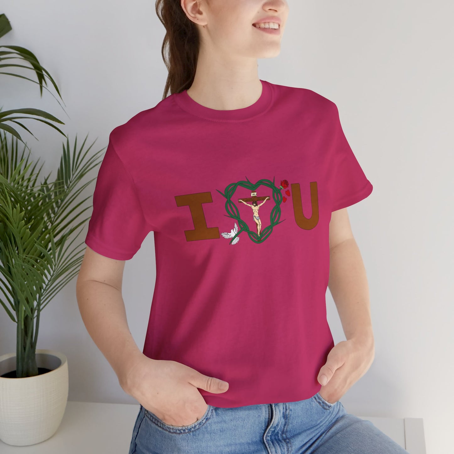 Message of Love, Adult Unisex Jersey Short Sleeve Tee