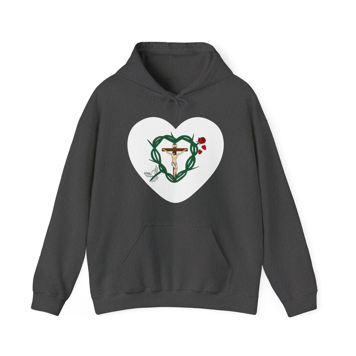 Our Shield, Adult Heart Unisex Heavy Blend™ Hooded Sweatshirt