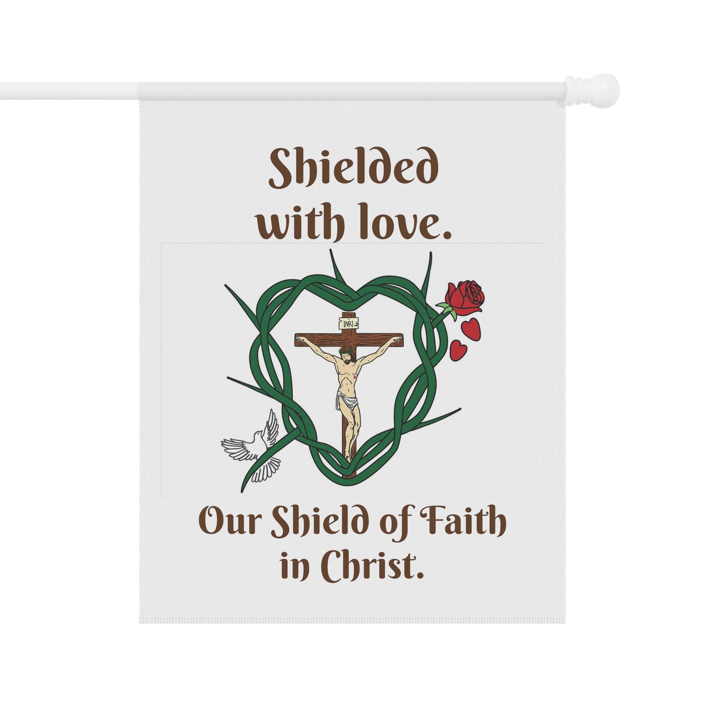 Shielded with love. Garden & House Banner