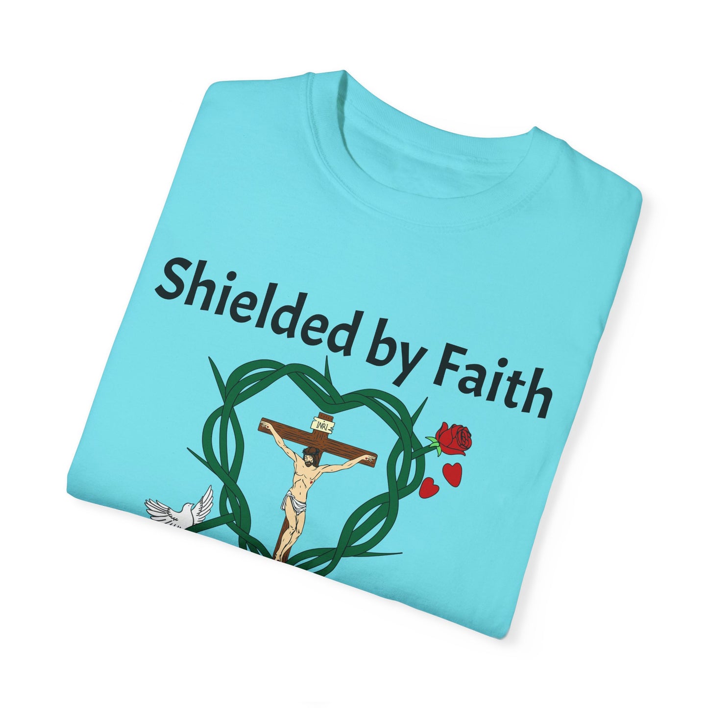 Shield & Message Adult Unisex Garment-Dyed T-shirt