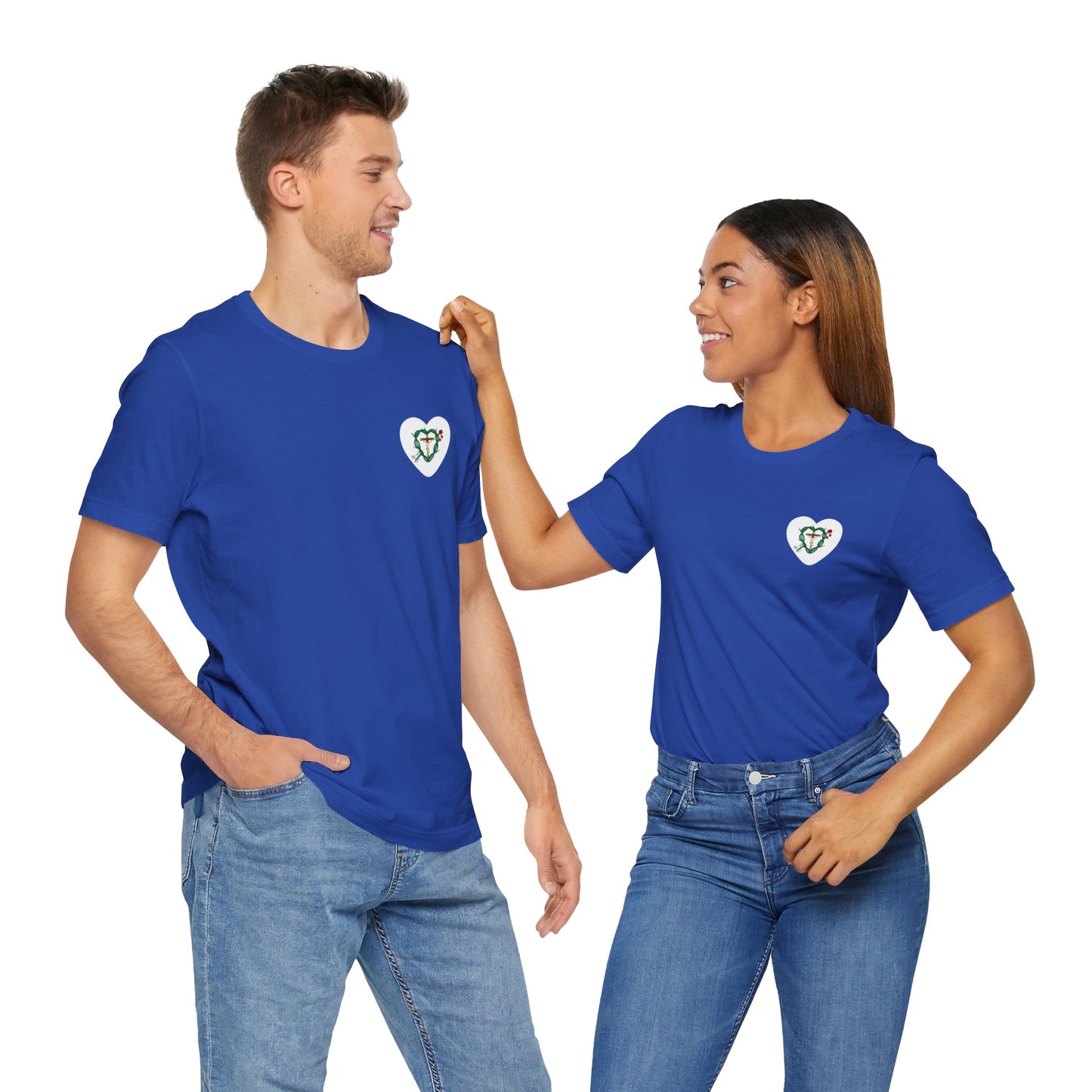 Our Shield, Adult S Heart Unisex Jersey Short Sleeve Tee