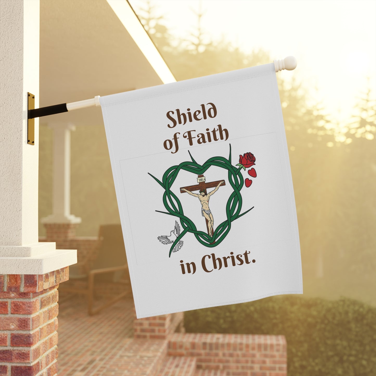 Our Shield of Faith in Christ. Garden & House Banner