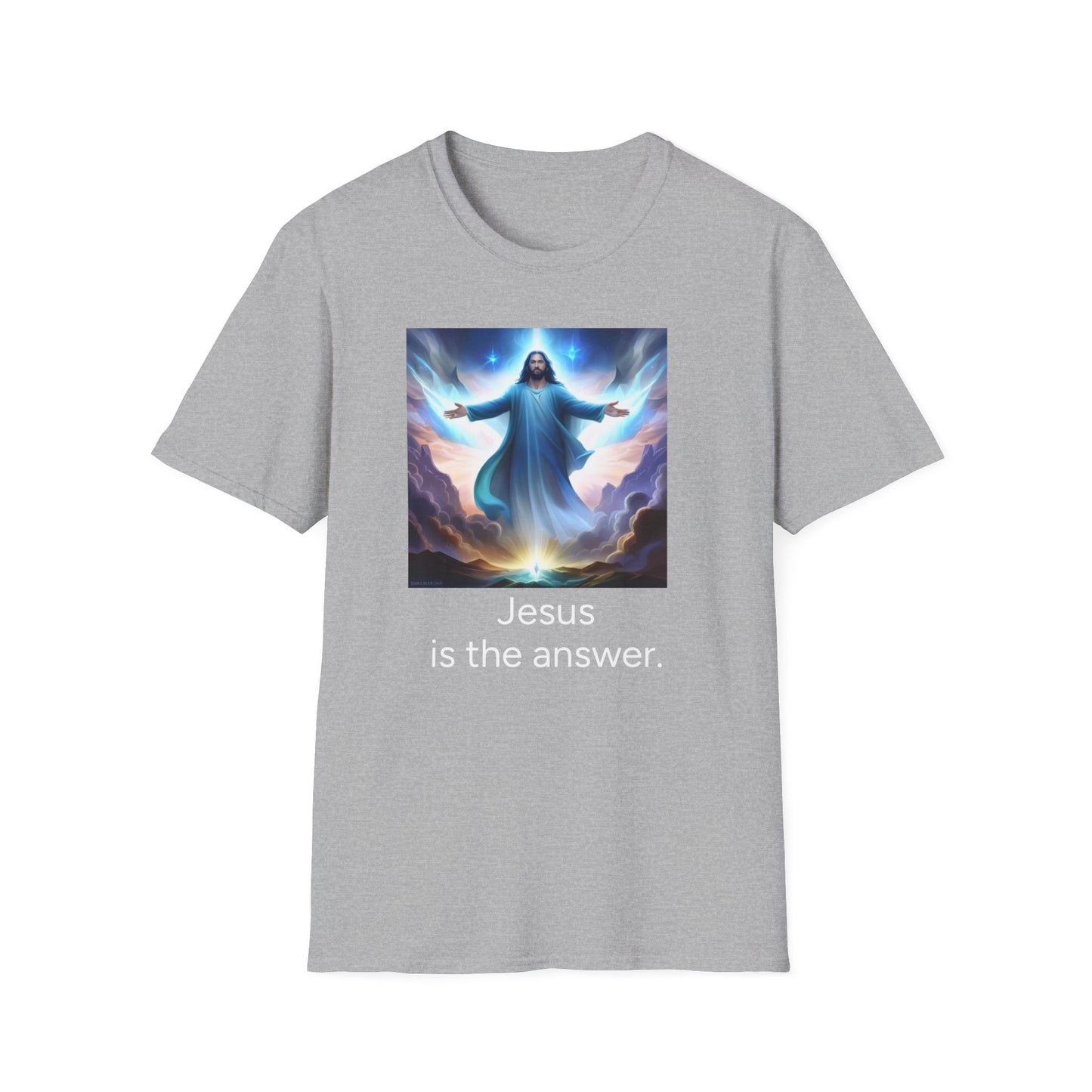 Jesus is the answer. Adults Image Unisex T-Shirt