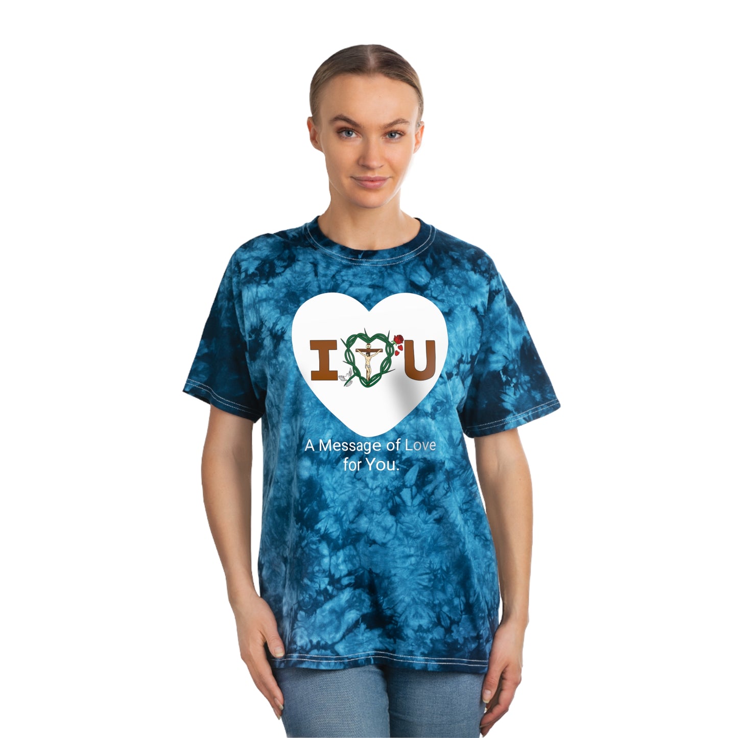 Message of Love, WTH Tie-Dye Tee, Crystal