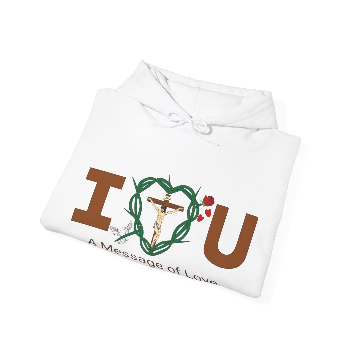 Message of Love, WT Adult Unisex Heavy Blend™ Hooded Sweatshirt