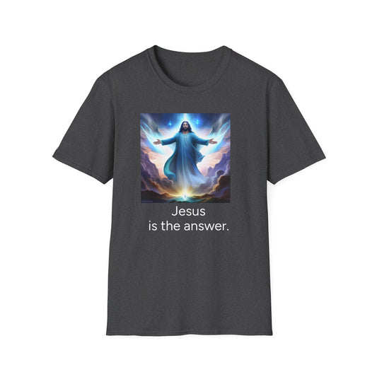 Jesus is the answer. Adults Image Unisex T-Shirt