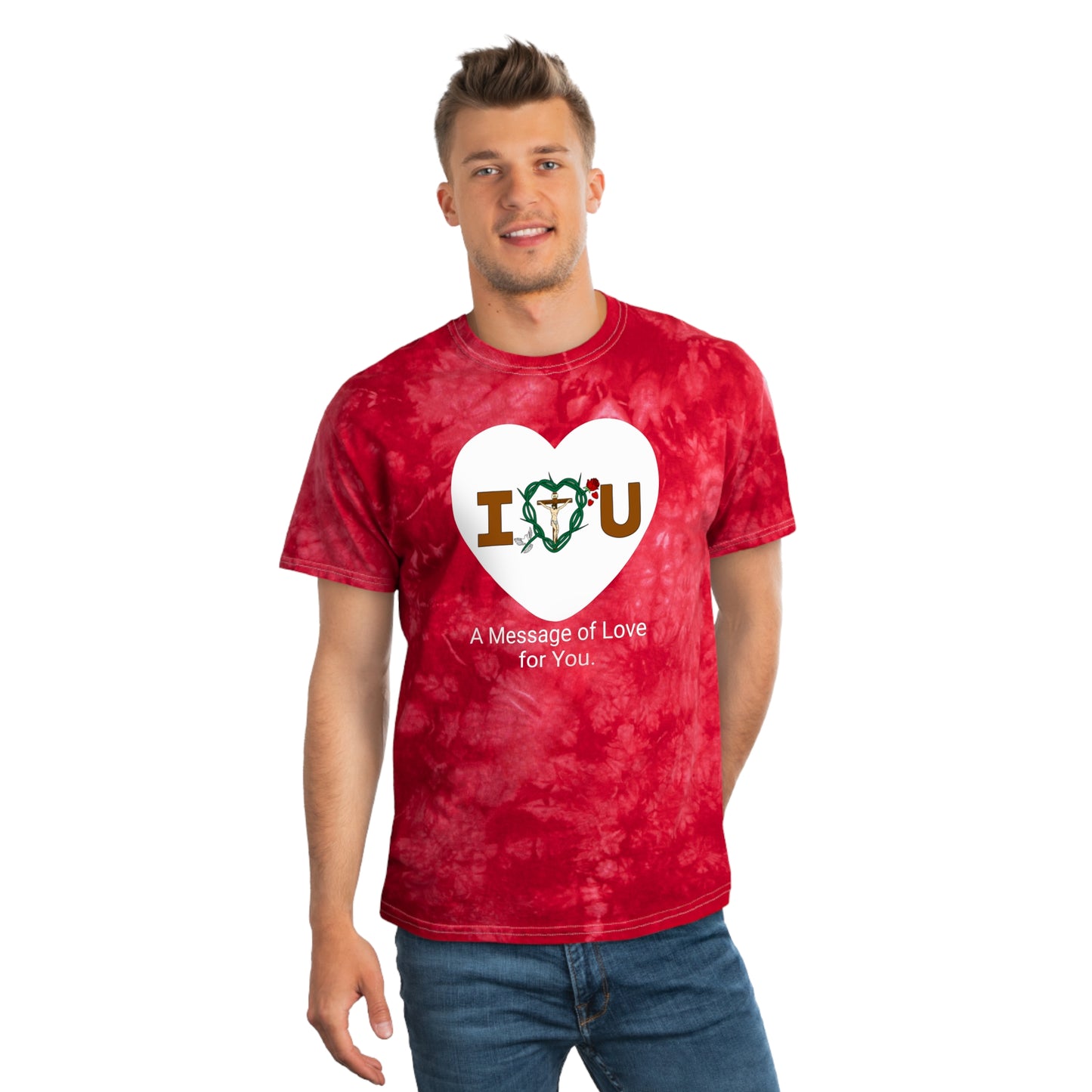 Message of Love, WTH Tie-Dye Tee, Crystal