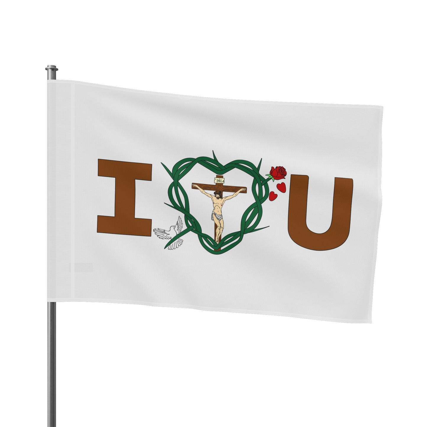 A Message of Love Flag (Single Sided Print)