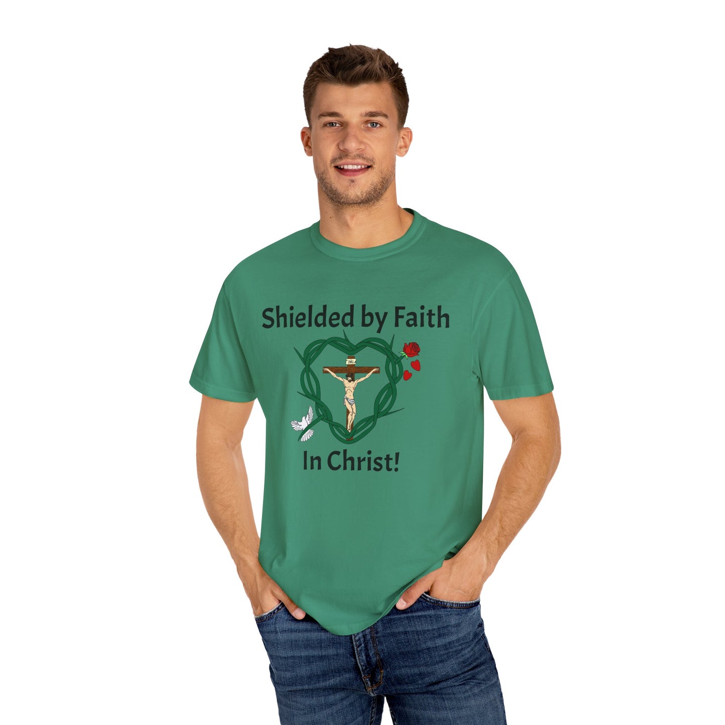 Shield of Faith,  Adult Unisex Garment-Dyed T-shirt