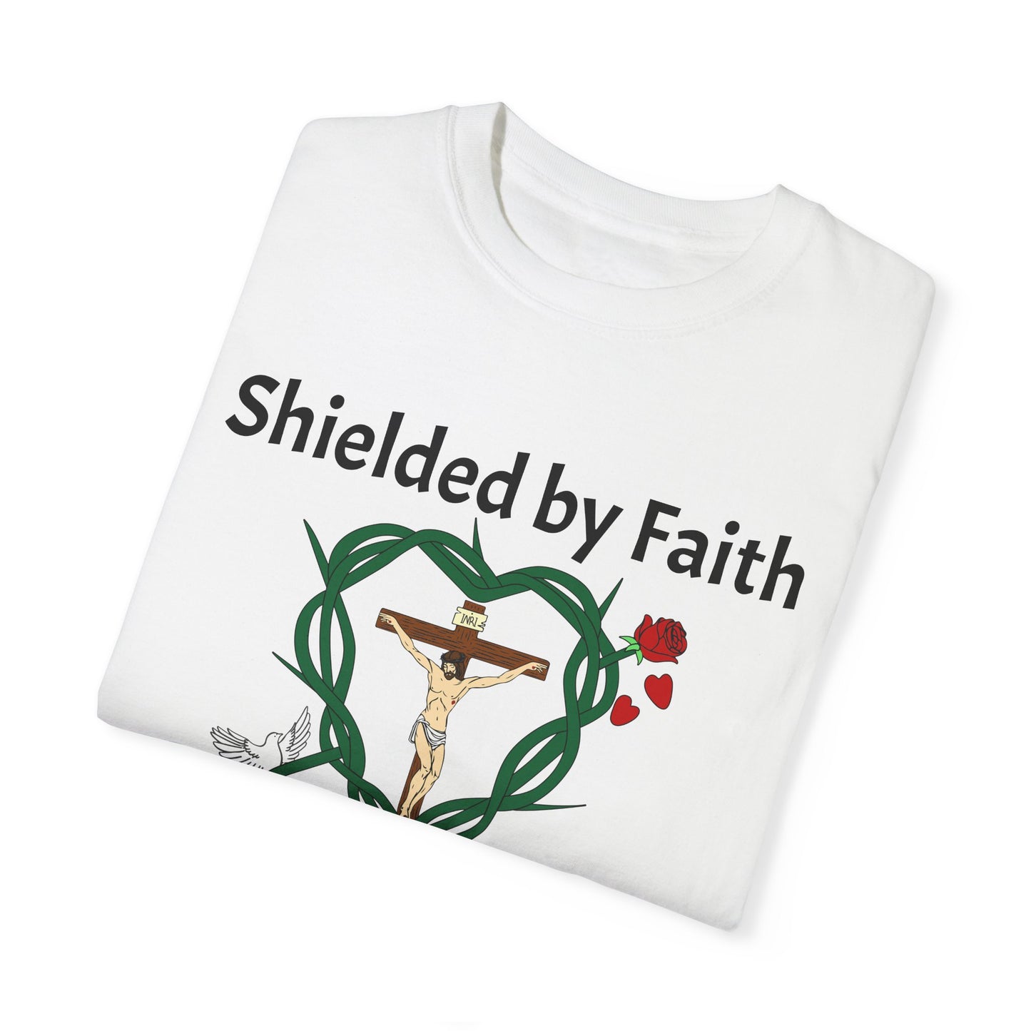 Shield & Message Adult Unisex Garment-Dyed T-shirt