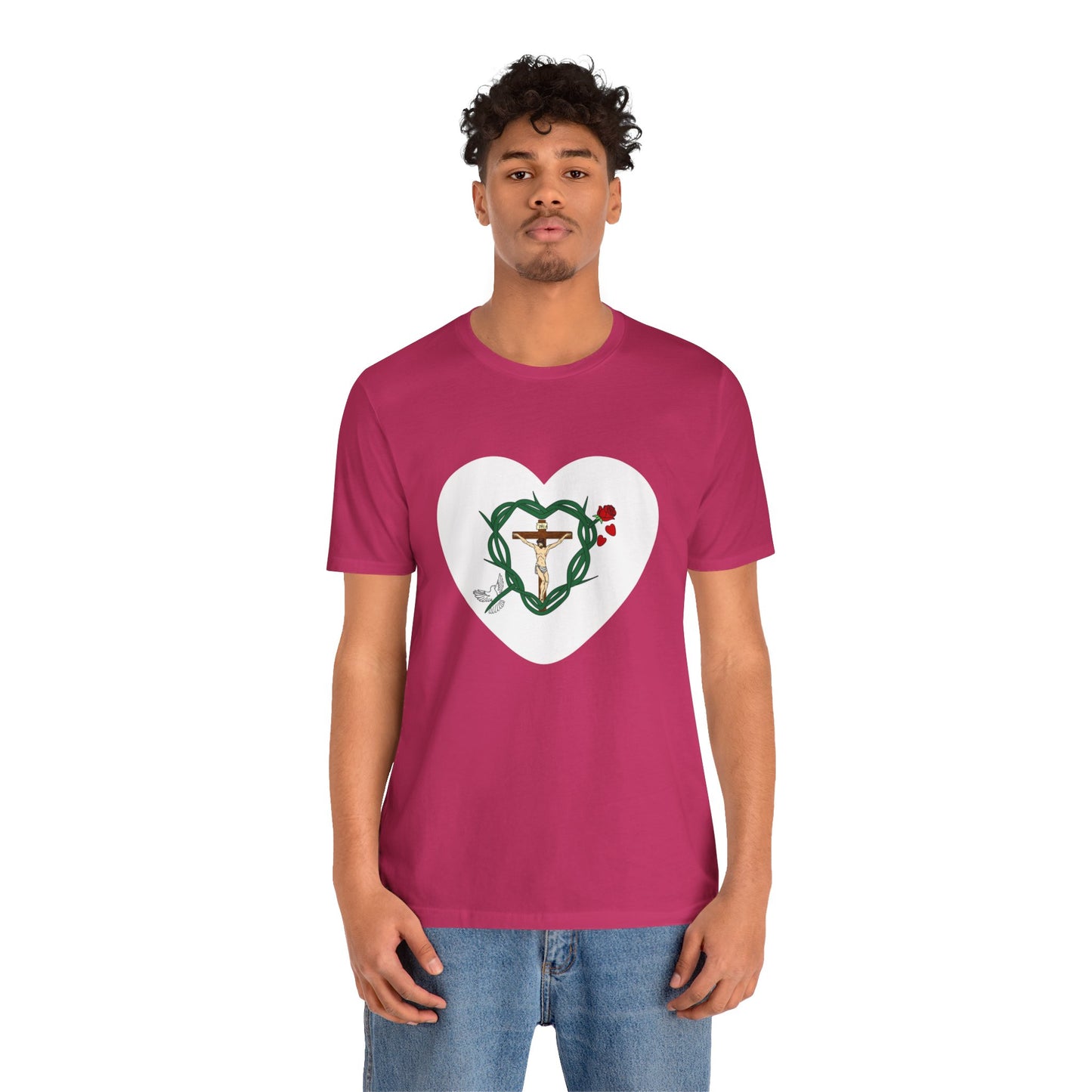 Our Shield, Adult Heart Unisex Jersey Short Sleeve Tee