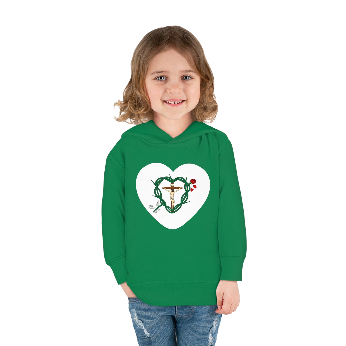 Our Shield Heart, Toddler Pullover Fleece Hoodie